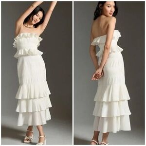 Anthropologie Let Me Be Ruffle Dress
